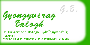 gyongyvirag balogh business card